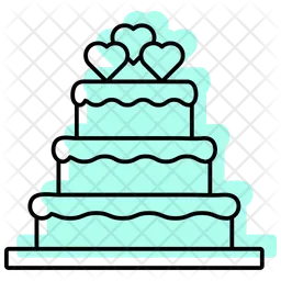 Pastel de boda  Icono