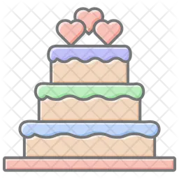 Pastel de boda  Icono