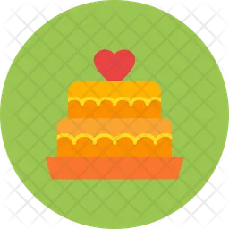 Pastel de boda  Icono