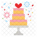 Pastel de boda  Icono