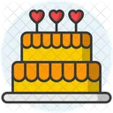 Pastel de boda  Icono