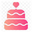 Pastel De Bodas Cumpleanos Amor Y Romance Icono