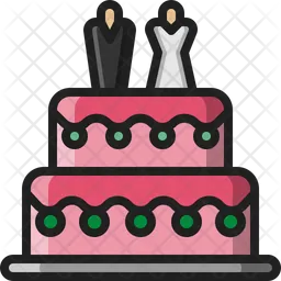 Pastel de boda  Icono