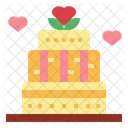 Pastel de boda  Icono