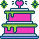Pastel de boda  Icono