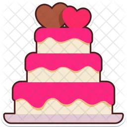 Pastel de boda  Icono