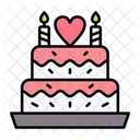 Pastel Boda Postre Icono