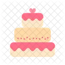 Pastel de boda  Icono