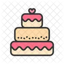 Pastel de boda  Icono