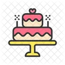 Pastel de boda  Icono