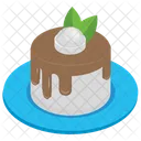 Pastel Pastel De Crema Postre Icono