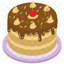 Vector De Pastel De Chocolate  Icono