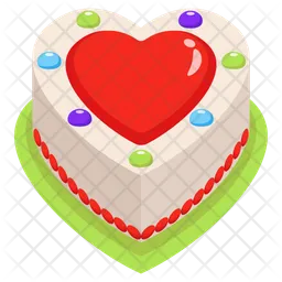 Pastel de corazon  Icono