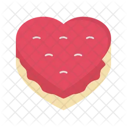 Pastel de corazon  Icono