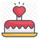 Pastel de corazon  Icono