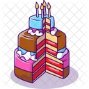 Pastel de cumpleaños  Icono