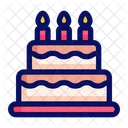 Pastel de cumpleaños  Icono