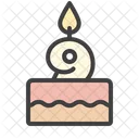 Pastel Tarta Velas Icon