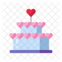 Pastel de san valentin  Icono