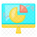 Pastel gráfico de computadora  Icono