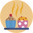 Pastel De Muffins Pasteles Postres Icono