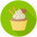 Cupcake De Praline Pastel De Crema Cupcake Icono