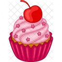 Postre Cupcake Casero Icono