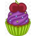 Postre Cupcake Casero Icono