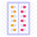 Tiras De Pastillas Capsulas Medicamentos Icono