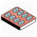 Tiras De Pastillas Medicamento Tabletas Icono