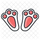 Pata De Conejo Pie Suerte Icono