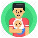 Papa Con Bebe Padre Papa Icon