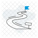 Pathway Goal Journey Success Route Icon