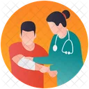 Patient Bandage Person Injury Arm Injury Icon