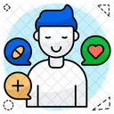 Patient Sick Person Medical Chat Icon