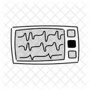 Half Tone Patient Monitor Illustration Patient Monitor Medical Icon