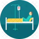Patient On Bed Stretcher Emergency Icon