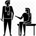 Patient Arzt Besuch Symbol