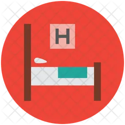 Patientenbett  Symbol