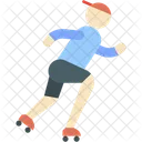 Patinador Jugador Patines Icono