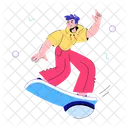 Skateboarding Patineta Voladora Paseo En Patineta Icono