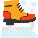 Patins De Gelo De Inverno Patins De Gelo Sapatos De Patinacao No Gelo Com Neve Ícone