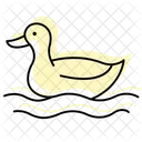 Pato Junto Al Estanque Pato Estanque Icono