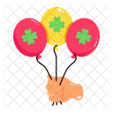 Clover Balloons Patrick Balloons Balloons Bunch Icon
