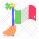 Patrick Day Patrick Flag Flagpole Icon