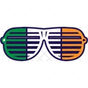 Glasses Striped Sunglasses Icône