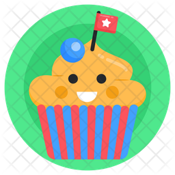 Patriot Cupcake Icon