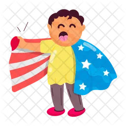 Patriotic Boy  Icon