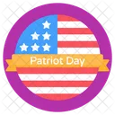 Patriotic Day American Memorial Day Patriot Day Label Icon