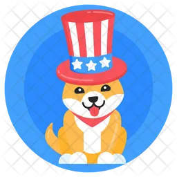 Patriotic Dog  Icon